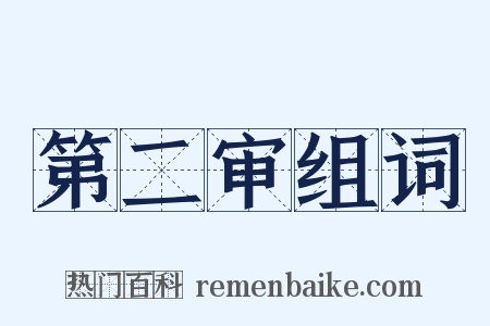 第二审组词是什么意思的图片